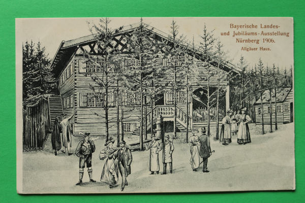 AK Nürnberg / 1906 / Bayerische Jubiläums Ausstellung / Allgäuer Haus Holzhaus